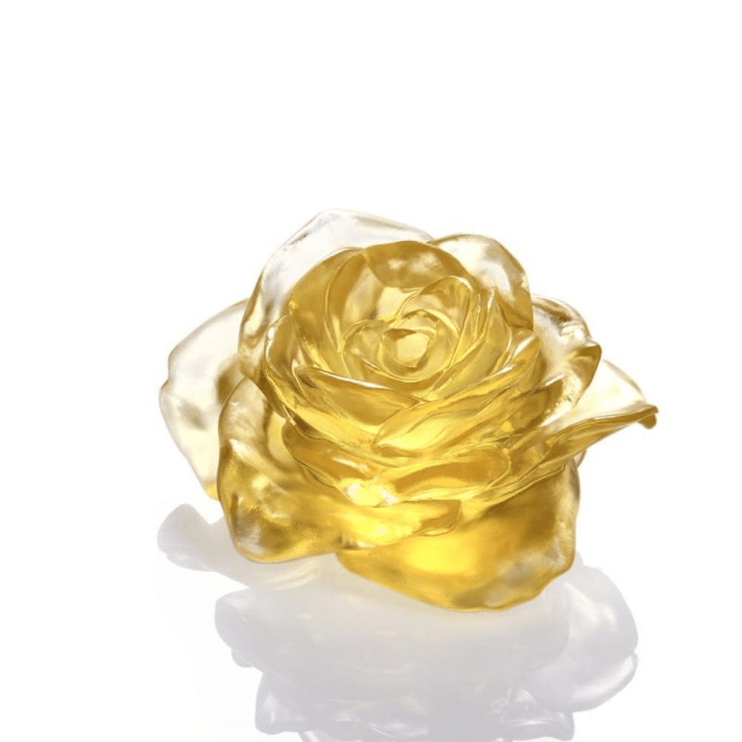 Amorous World Fine Crystal Rose Flower | LIULI