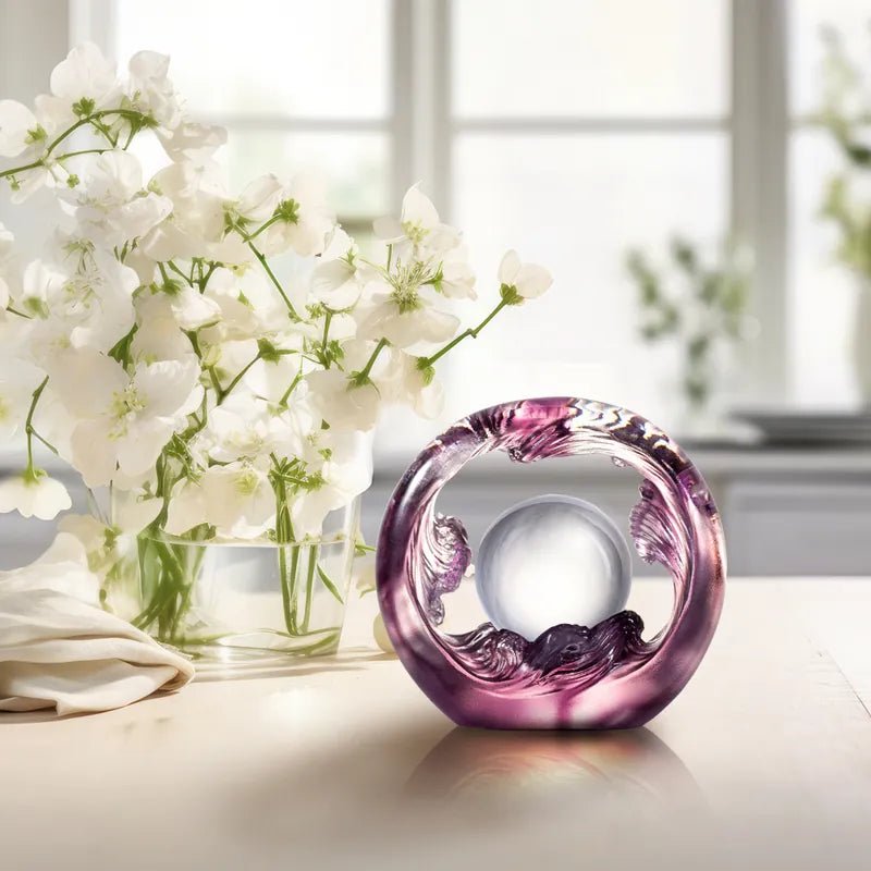 Crystal Feng Shui Art Symbolizing Earthly Turning of Ruyi