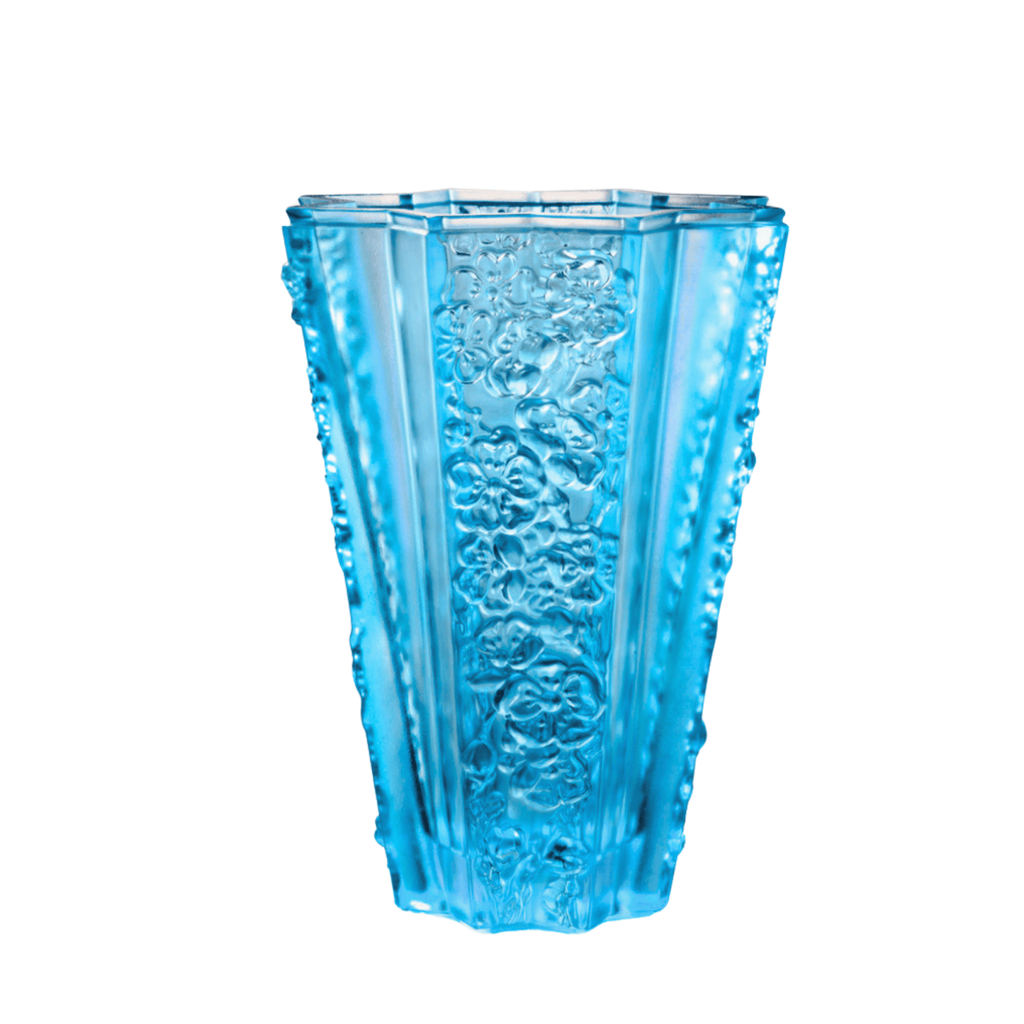 Crystal Floral Vase, In the Presence of Spring-Wondrous Plum Blossom