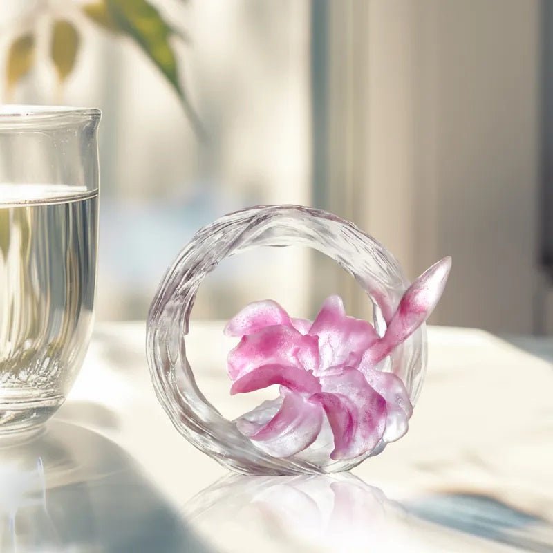 Crystal Flower Figurine, Lily, Bloom of a New World (Special Edition, Come with Display Base)