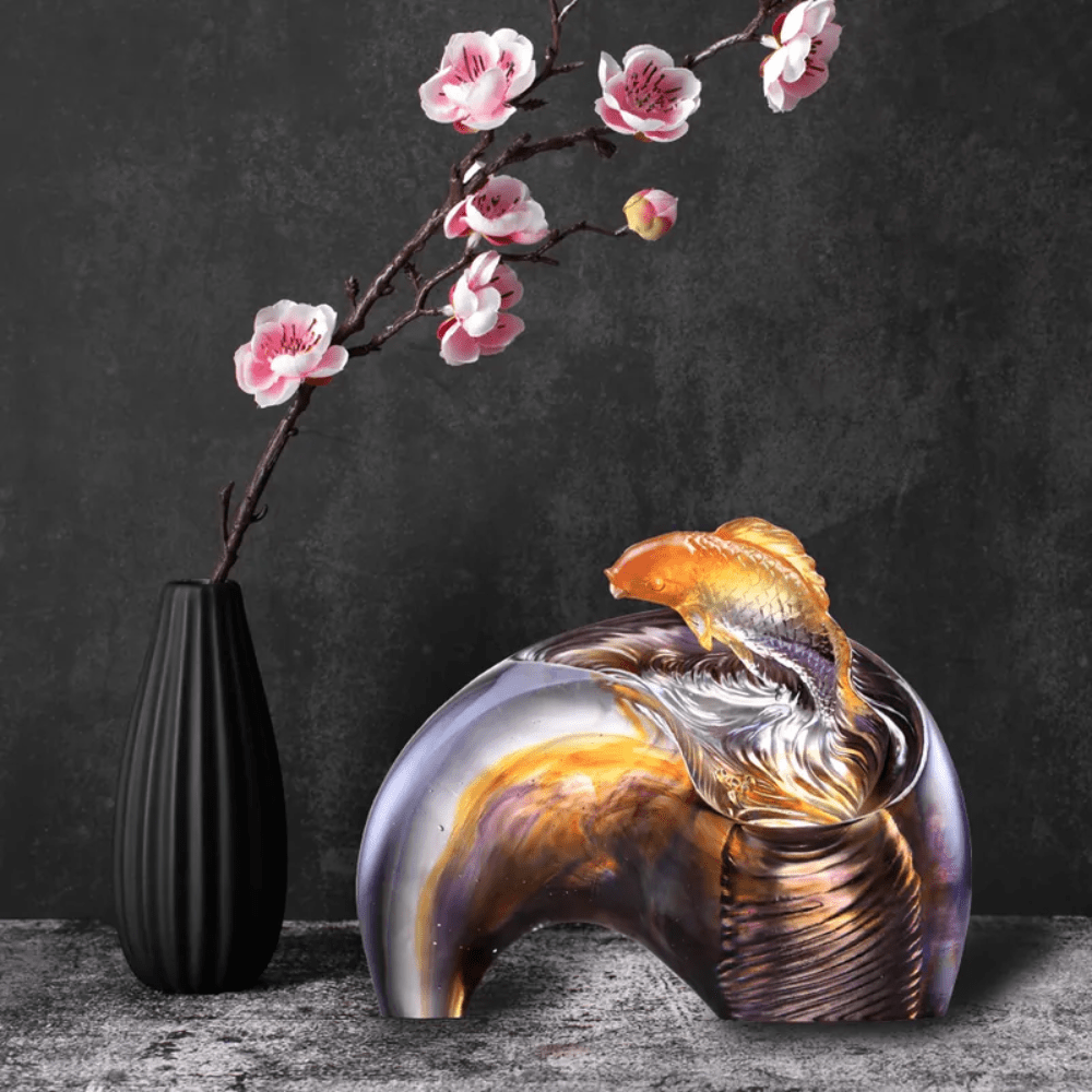 Crystal Koi Fish Figurine, Up to Clear Skies
