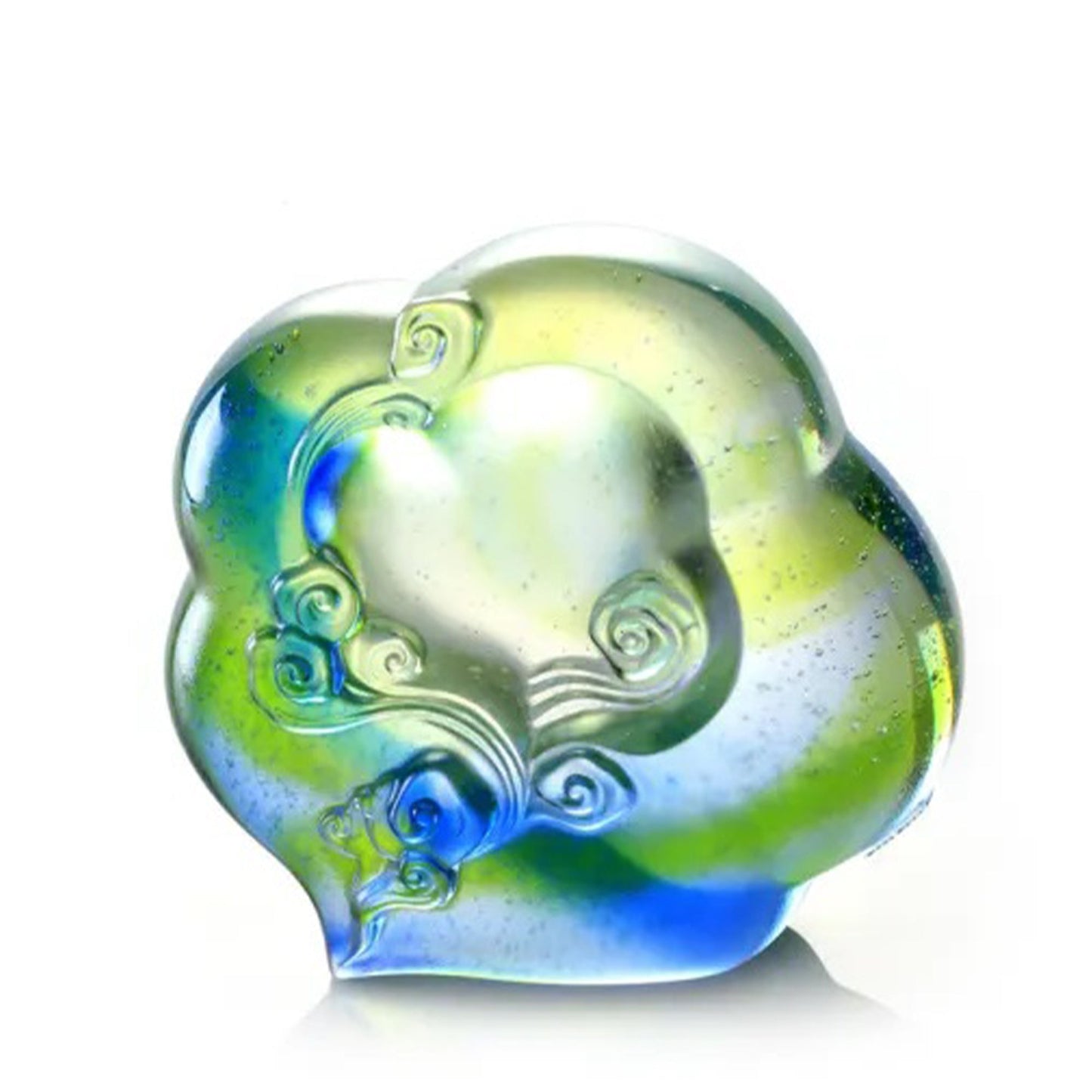 Crystal Paperweight, Ruyi from Above