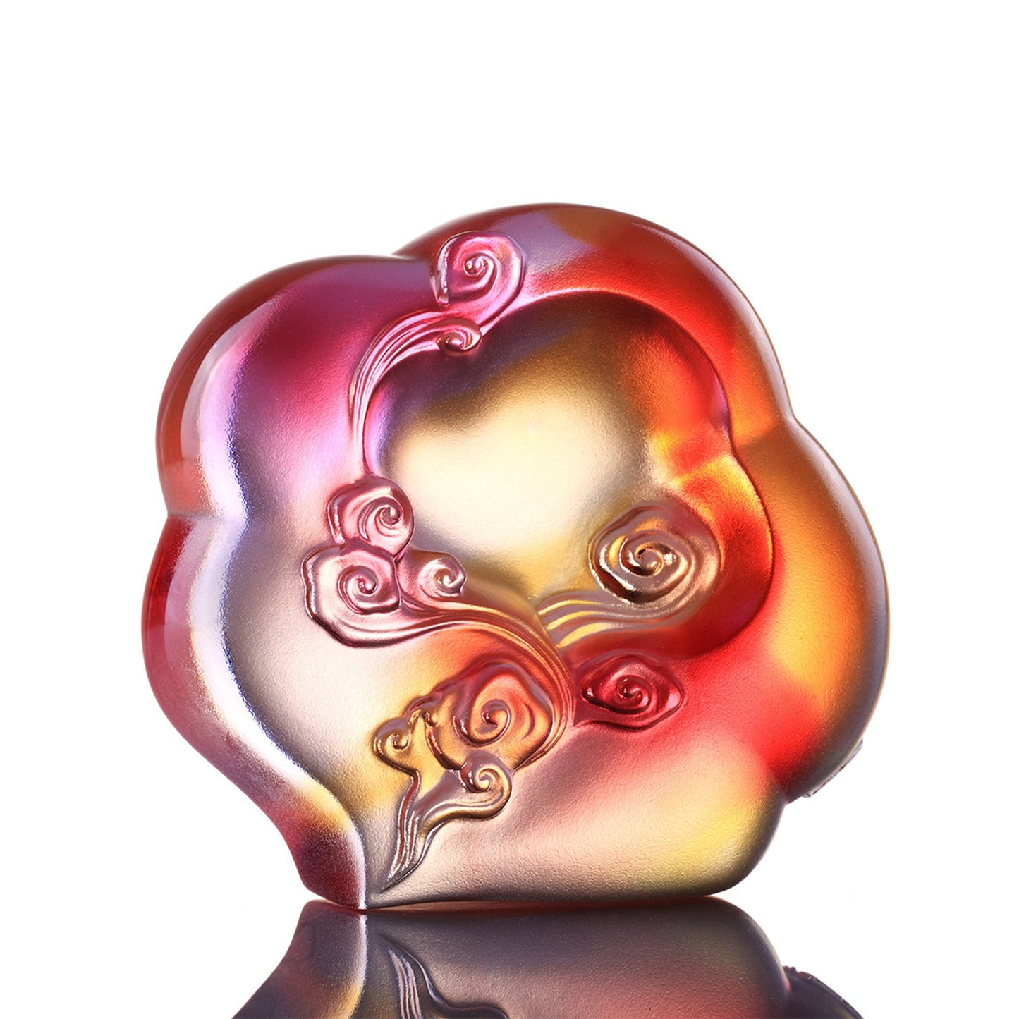 Crystal Paperweight, Ruyi from Above