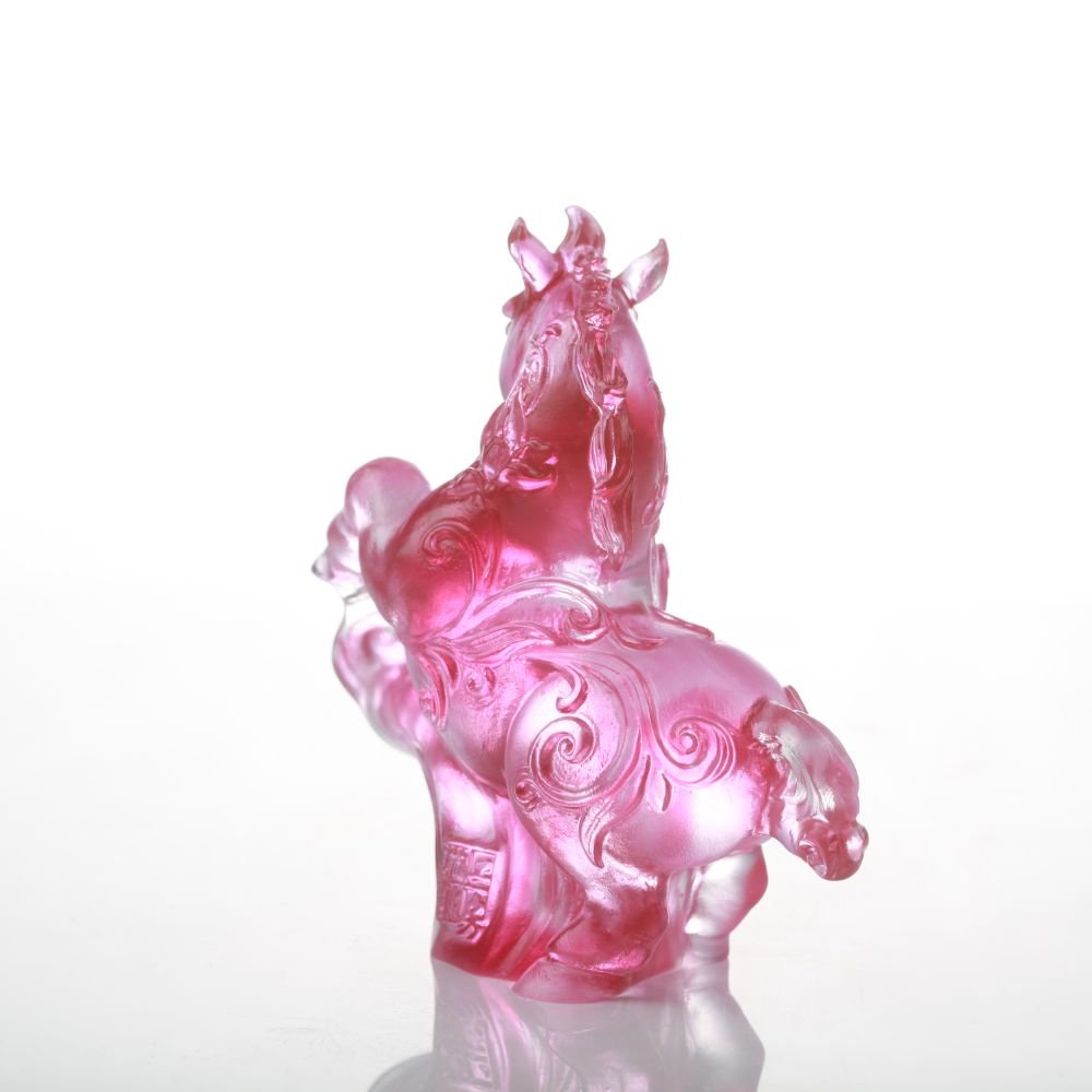 LIULI Crystal, Zodiac Figurine, Year of the Horse| An Unbridled Spirit