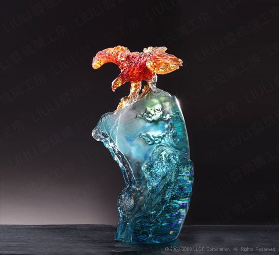 Crystla Eagle Figurine (Success) - Flying Eagle