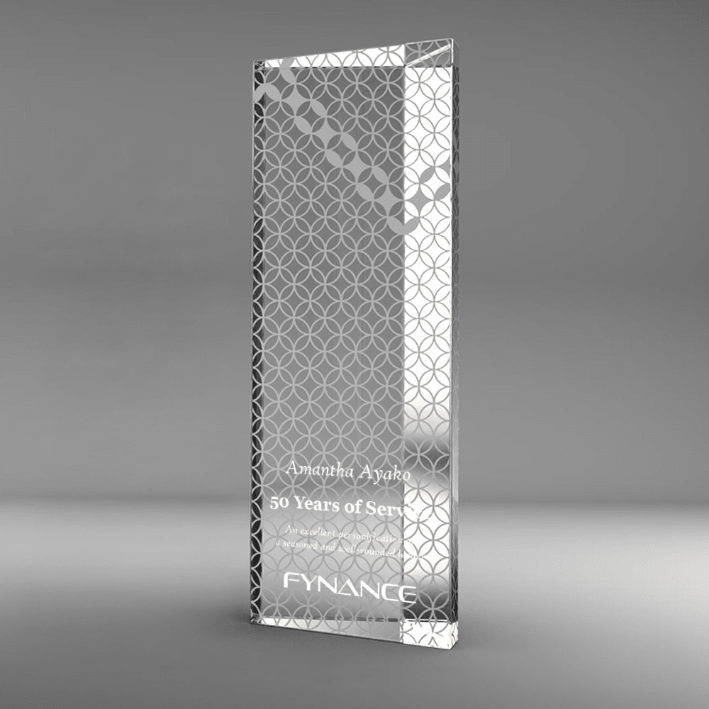 LIULI Crystal Award, Coin Trophy, Laser Engraving | Eternal Brilliance