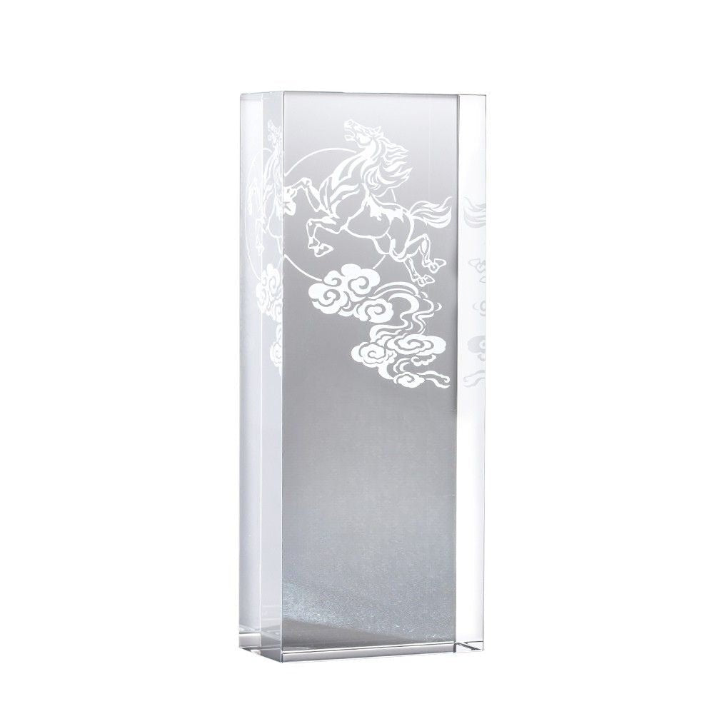 LIULI Crystal Award, Horse Trophy, Laser Engraving | Swift Victory