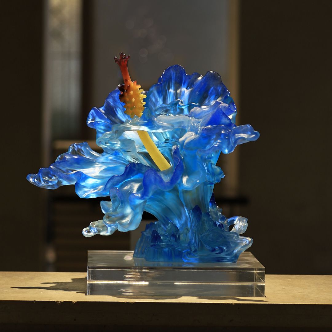 LIULI Crystal Flower Cloudy Peaks Alight