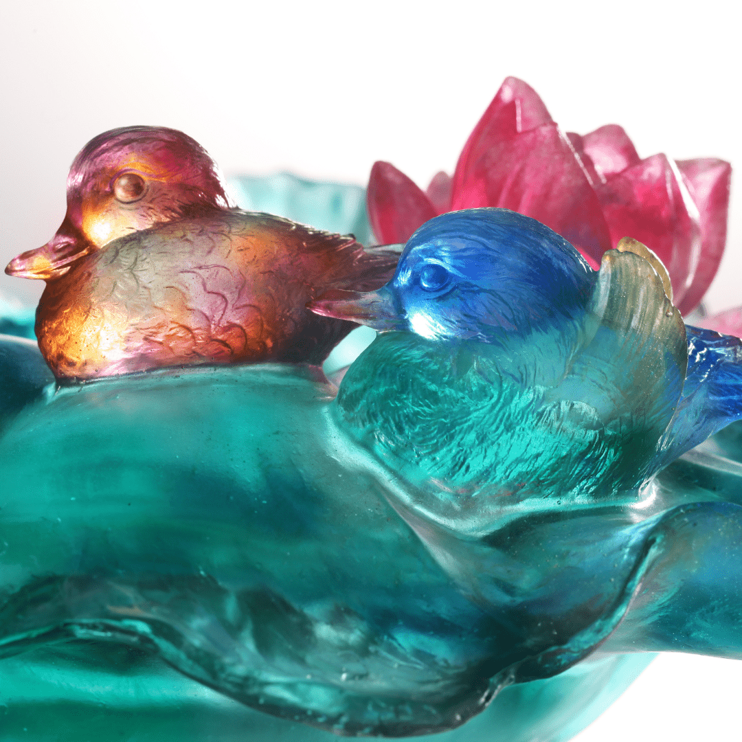 LIULI Crystal, Lotus Flower, Vase, Overflow of Beauty