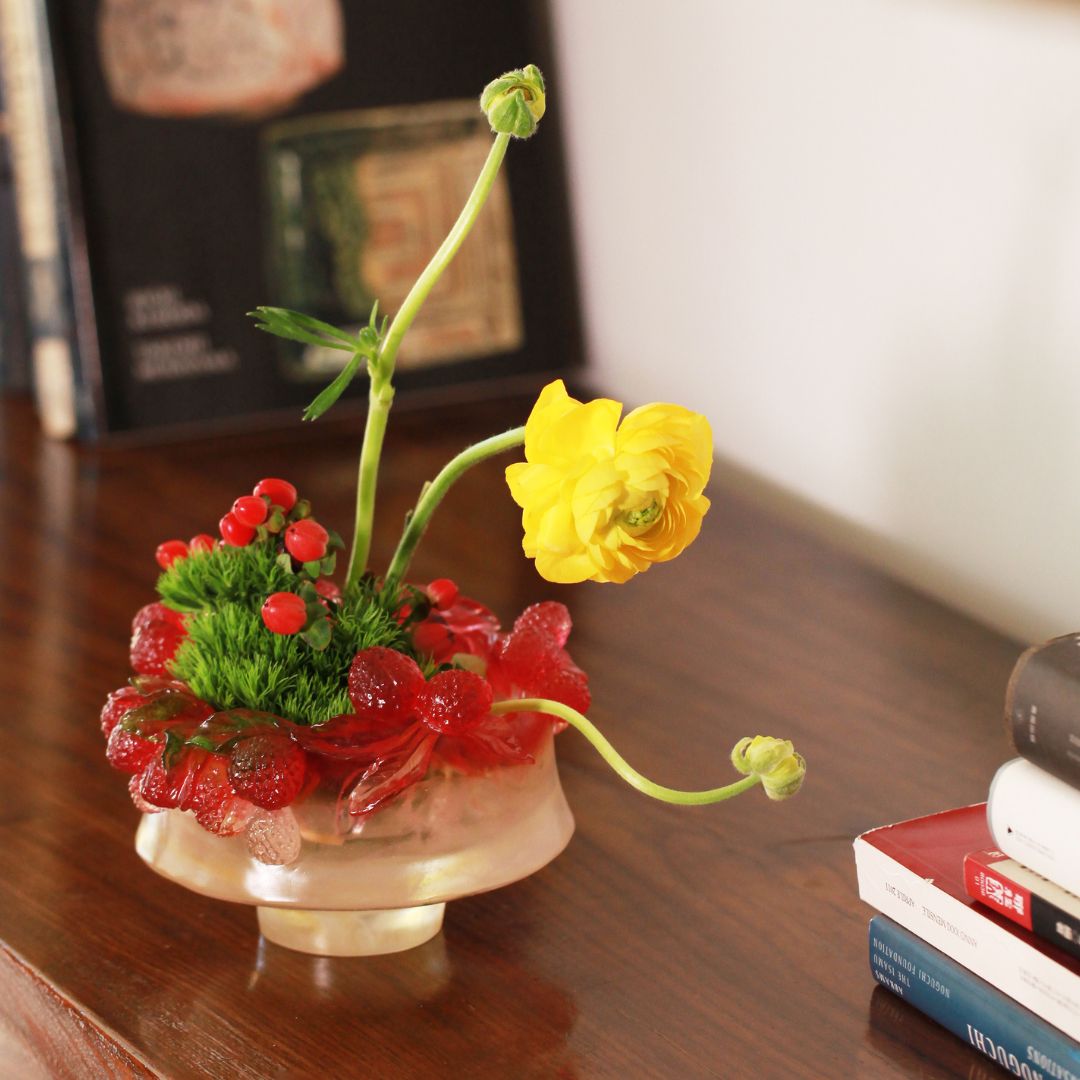Nature, Lychee, Vase, Bowl, A Thousand Blessings and Good Fortune