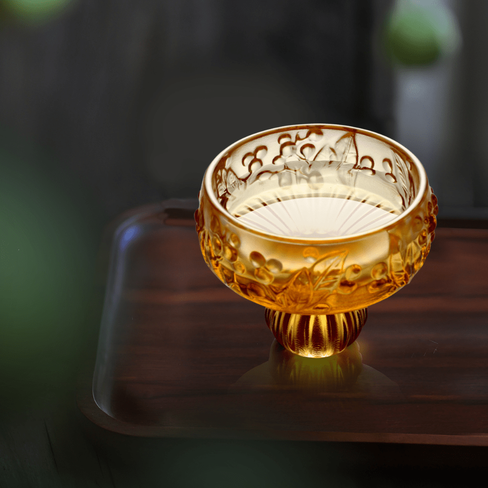 Sake Glass, Shot Glass - Always the Right Time- Loquat (set of 2)