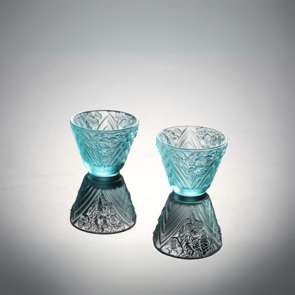 Sake Glass, Shot Glass - To Drink Amongst Flowers (Set of 2)