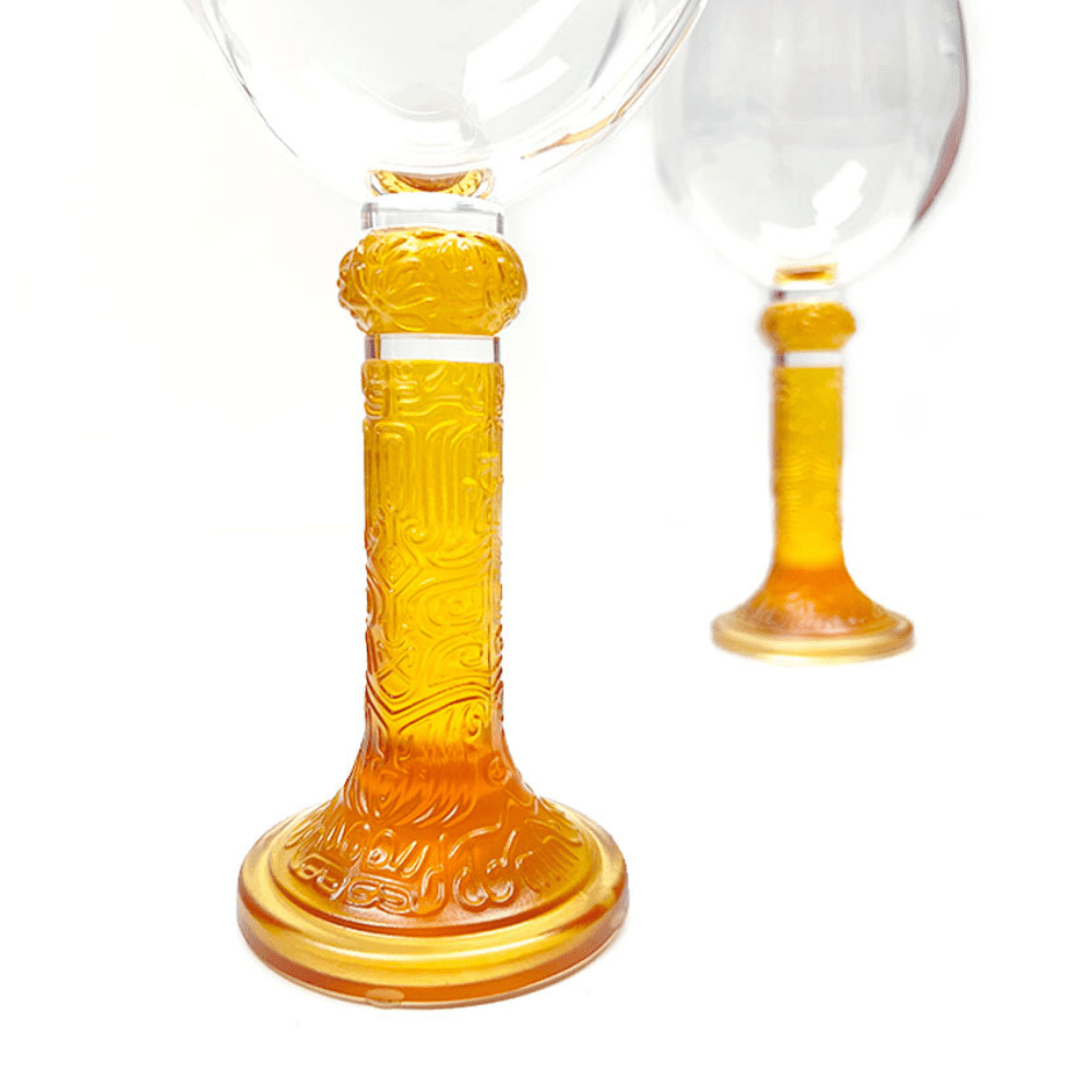 Wine Goblet, Bordeaux Glass, Moon Shadows (Set of 2)