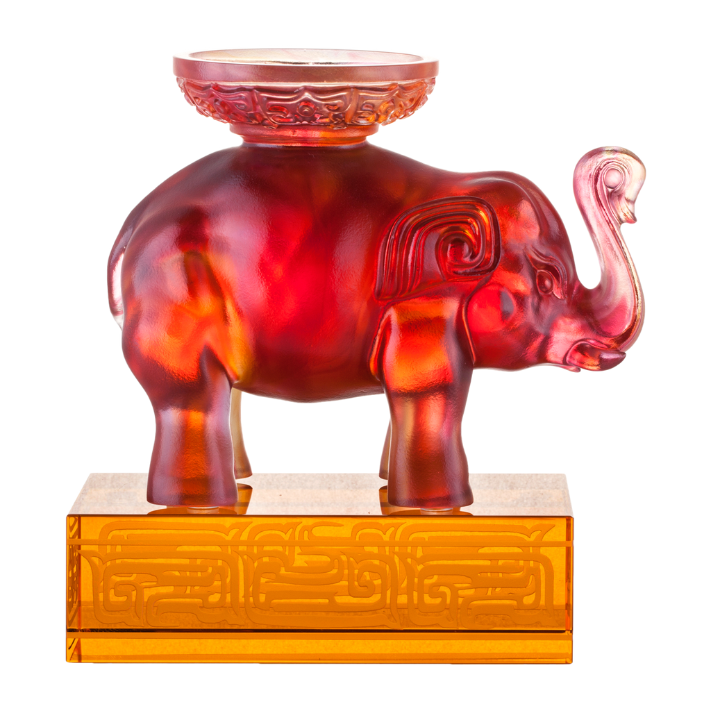 Crystal Animal, Elephant, Step by Promising Step - LIULI Crystal Art