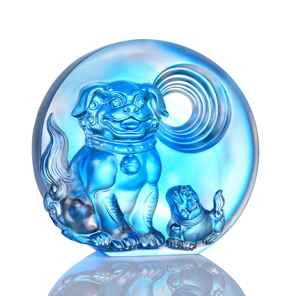 Generations of Fortune- Dog Figurine (Prosperous) - LIULI Crystal Art