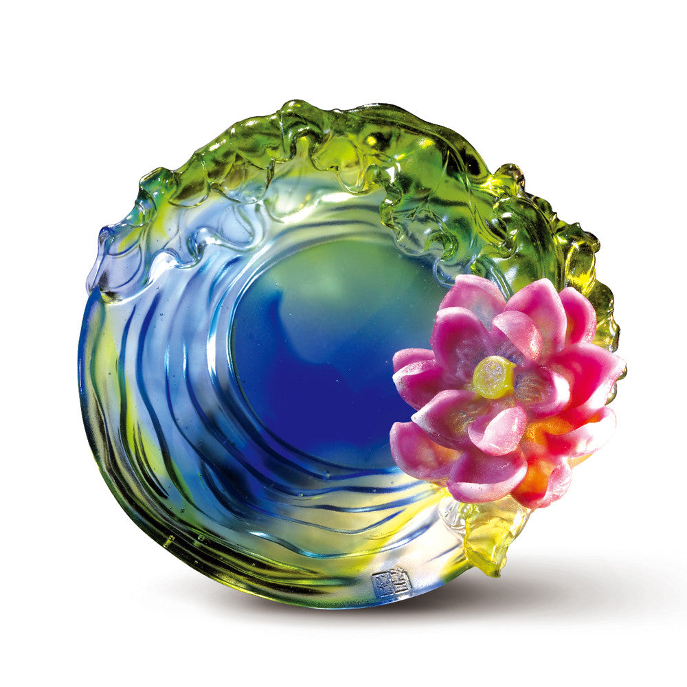 Crystal Flower, Flower of the Month, Lotus-June - LIULI Crystal Art