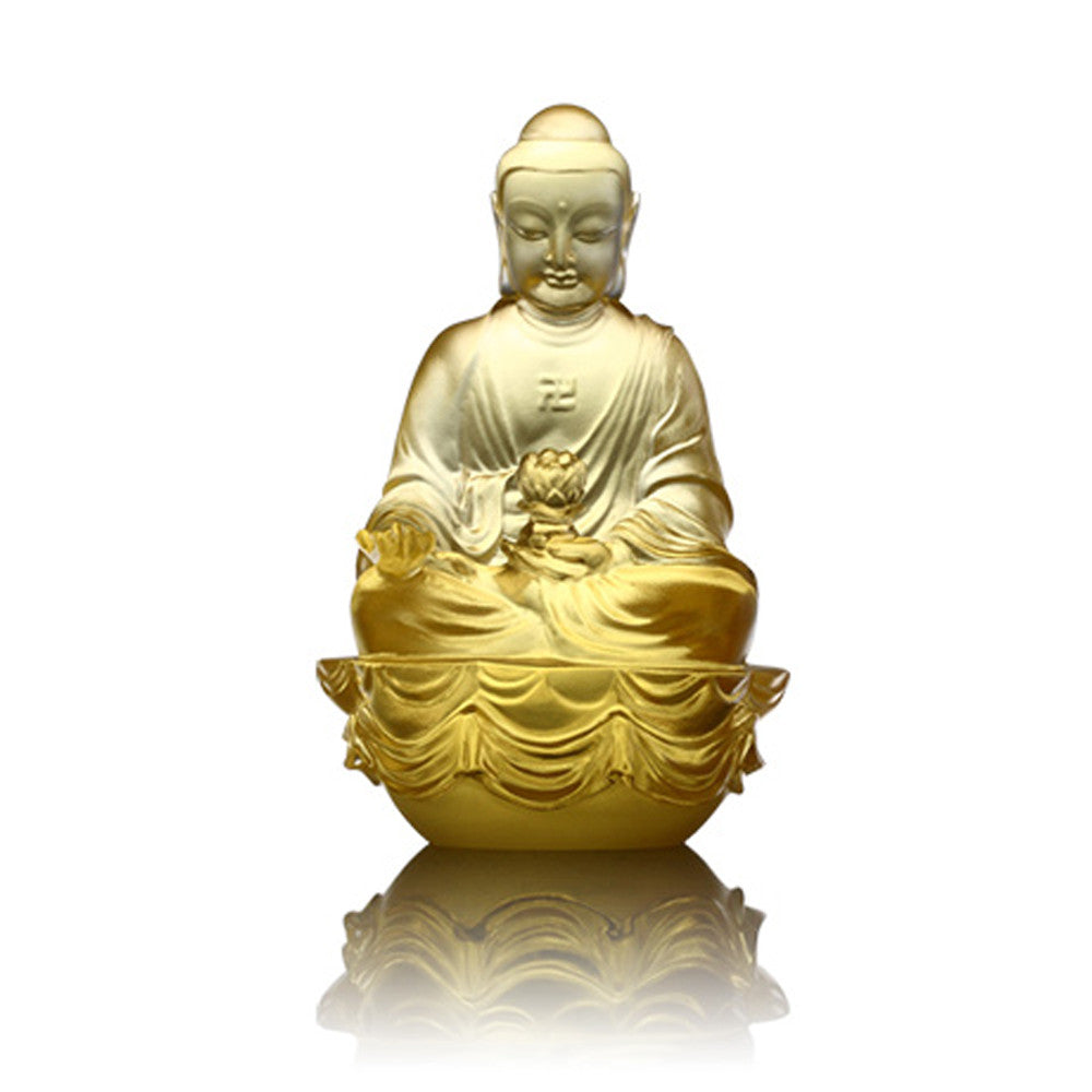 Crystal Buddha, Amitabha Buddha, Guardians of Peace - LIULI Crystal Art