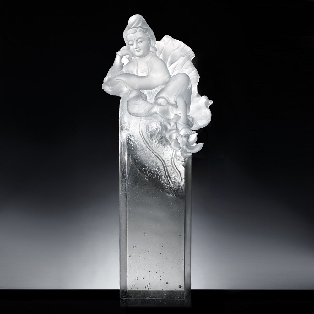 Crystal Buddha, Guanyin, Only Love, Only Concern-Listen To Your Heart - LIULI Crystal Art