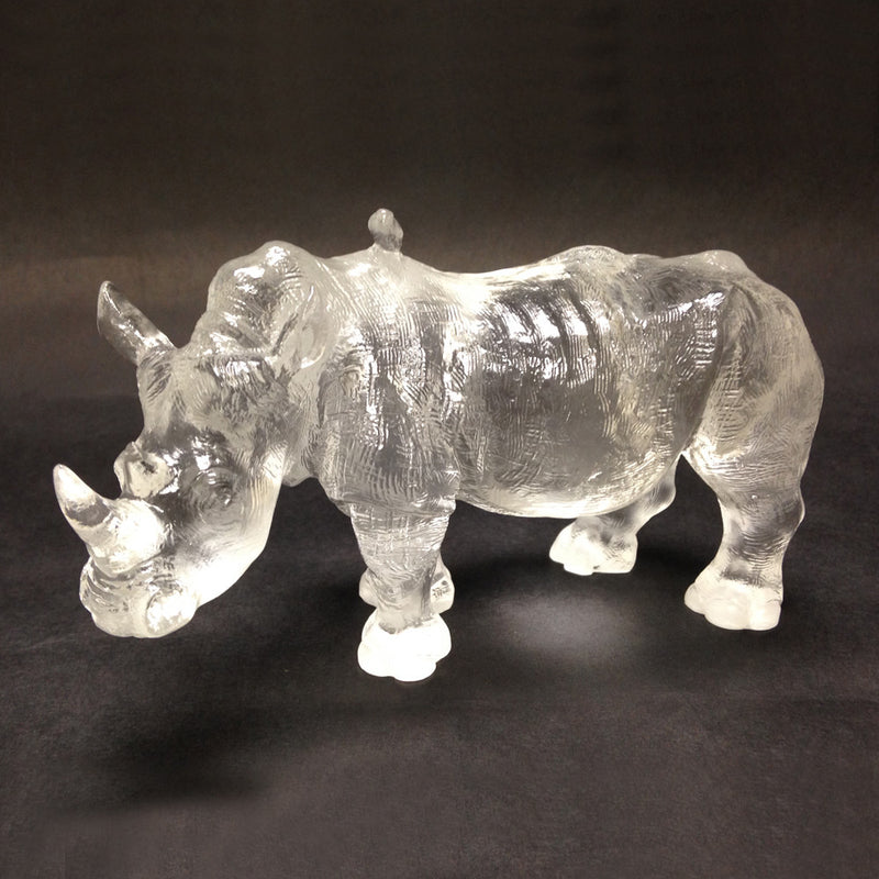 Crystal Animal, Rhino or Rhinoceros, Don’t Scold me (Set of 2pcs) - LIULI Crystal Art