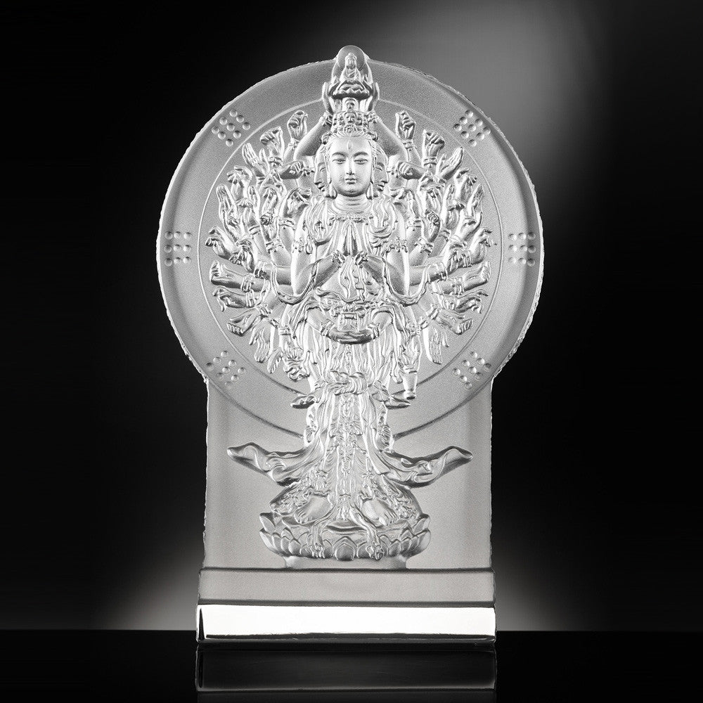 Crystal Buddha, Thousand Arms Guanyin, The Light of Guanyin - LIULI Crystal Art