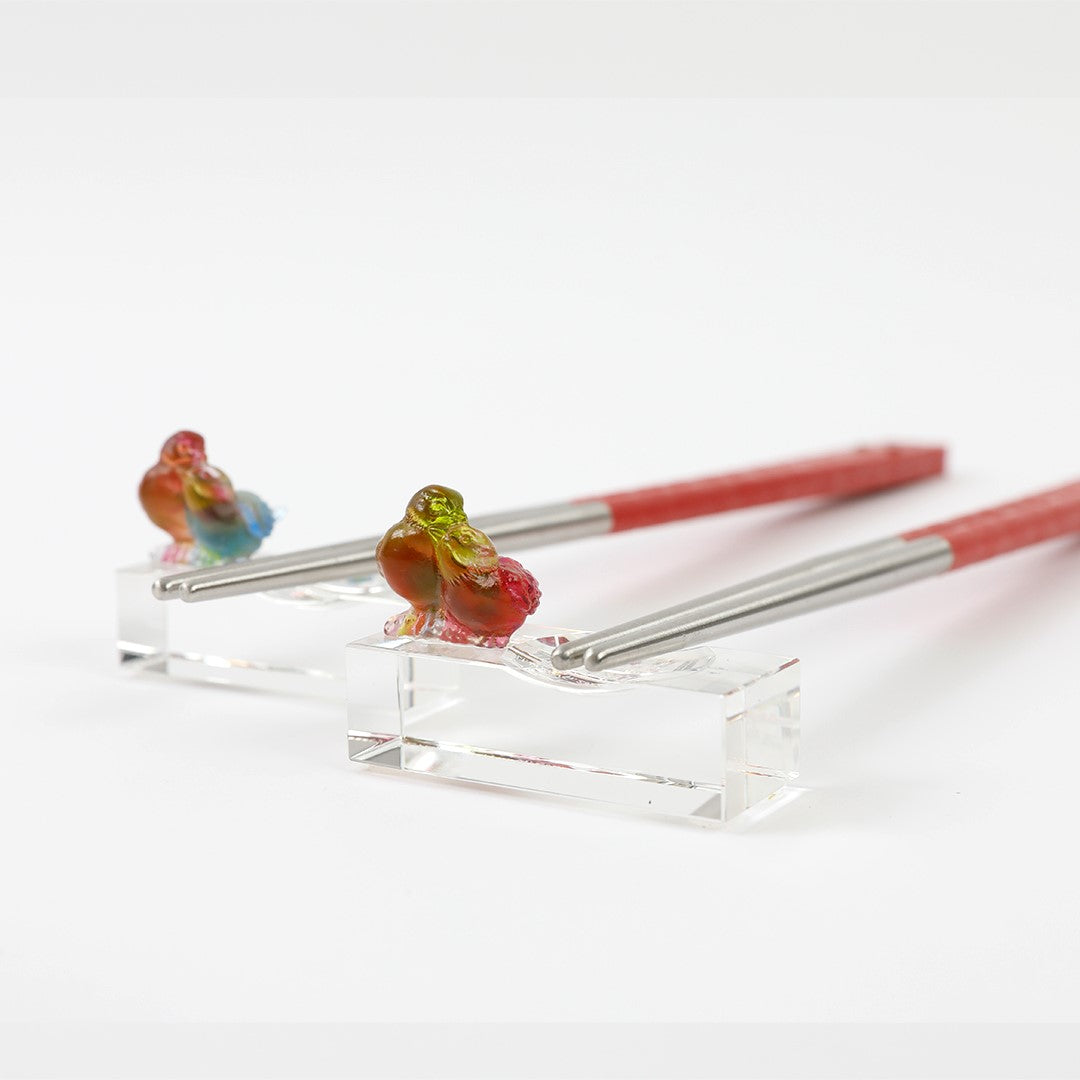 Murmurings of Secrets - Chopsticks Stand (Set of 2) - LIULI Crystal Art