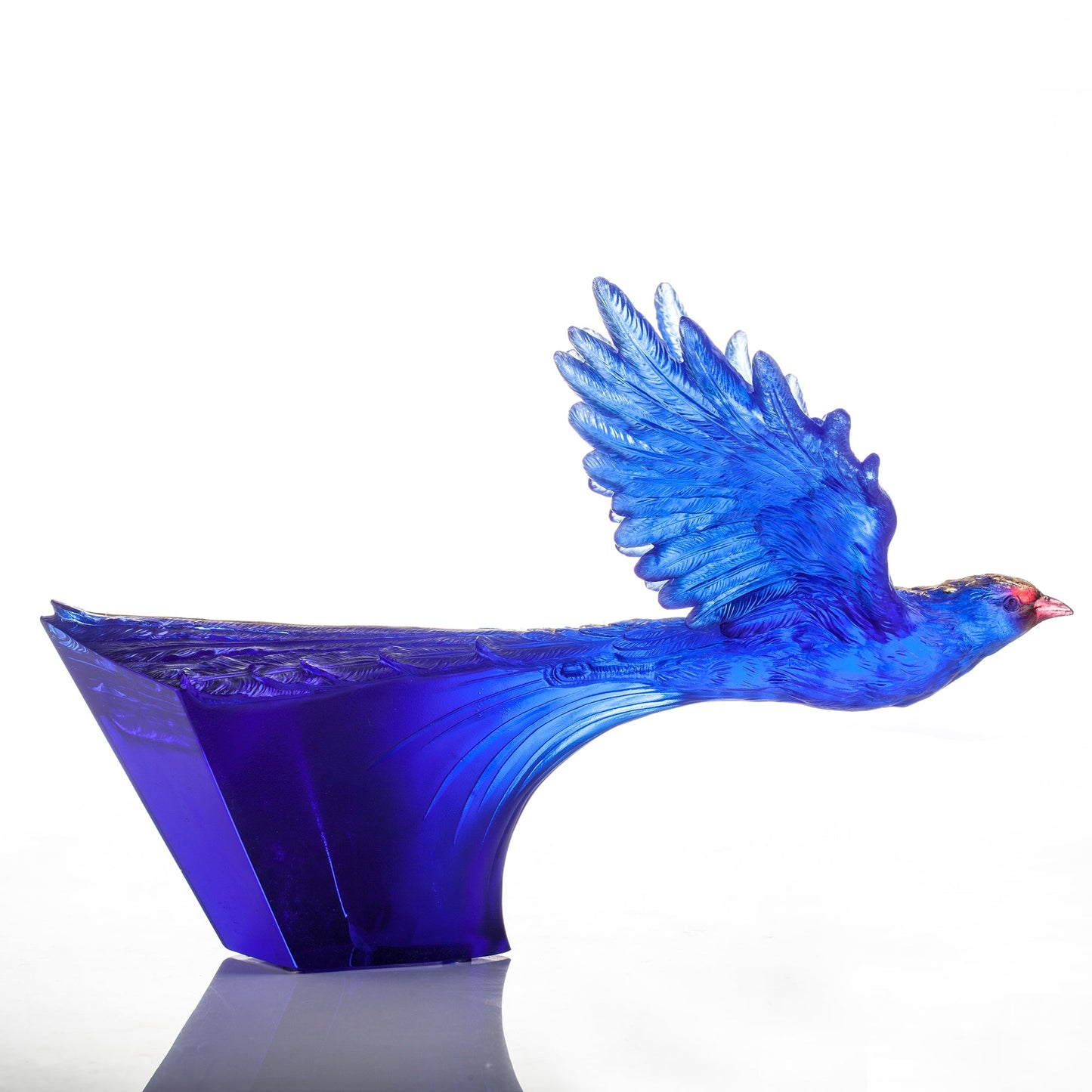 Aligned with the Light, I am the Prize, Blue Magpie Bird Figurine