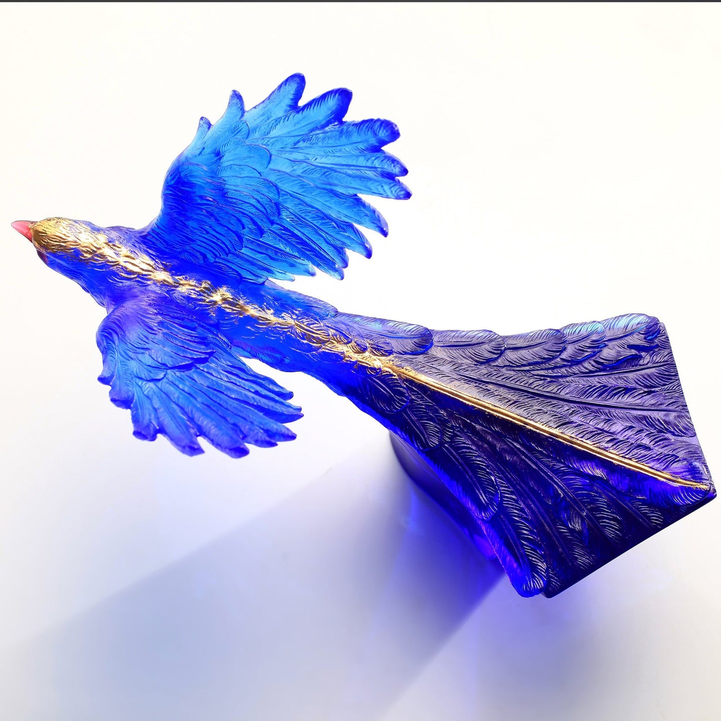 Aligned with the Light, I am the Prize, Blue Magpie Bird Figurine