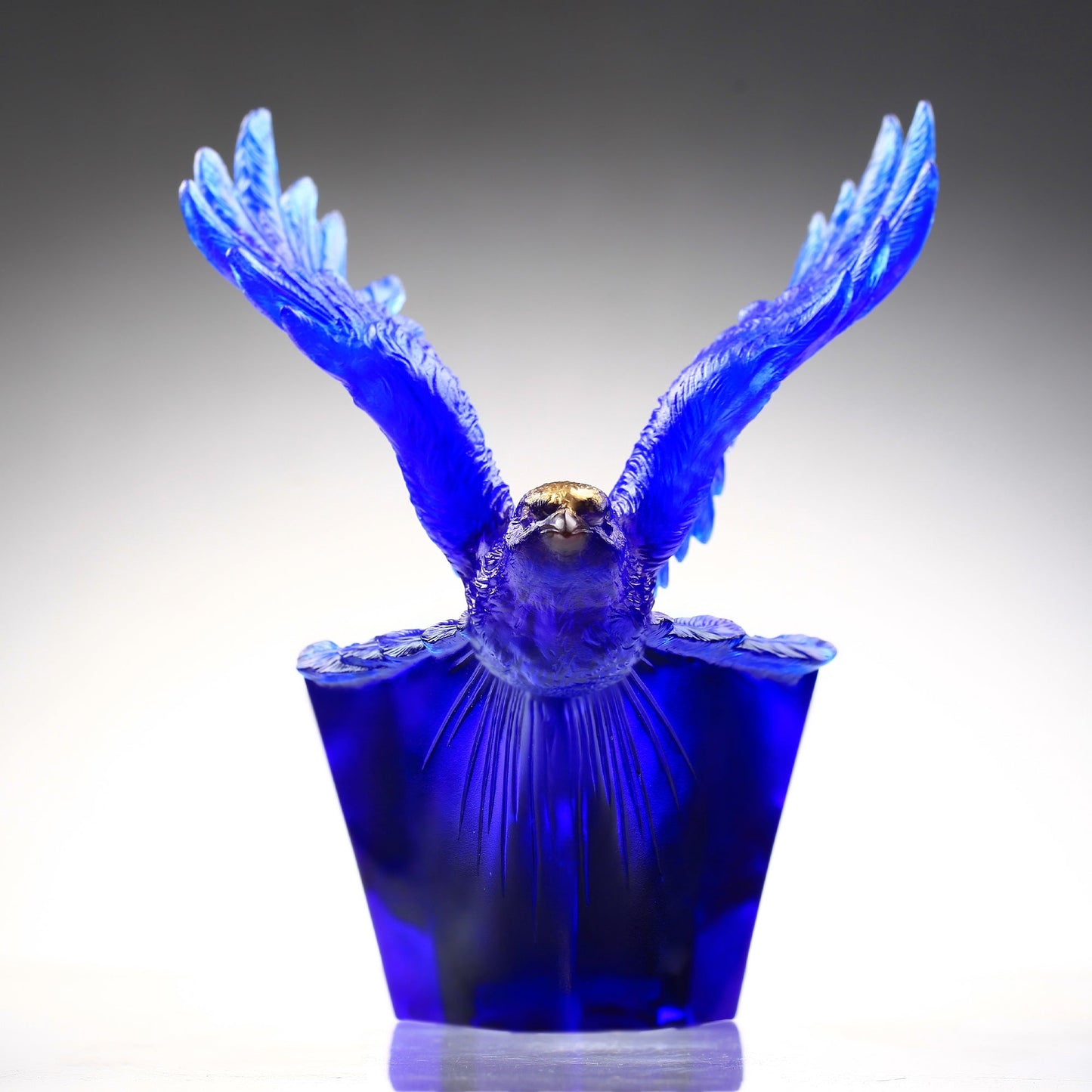 Aligned with the Light, I am the Prize, Blue Magpie Bird Figurine