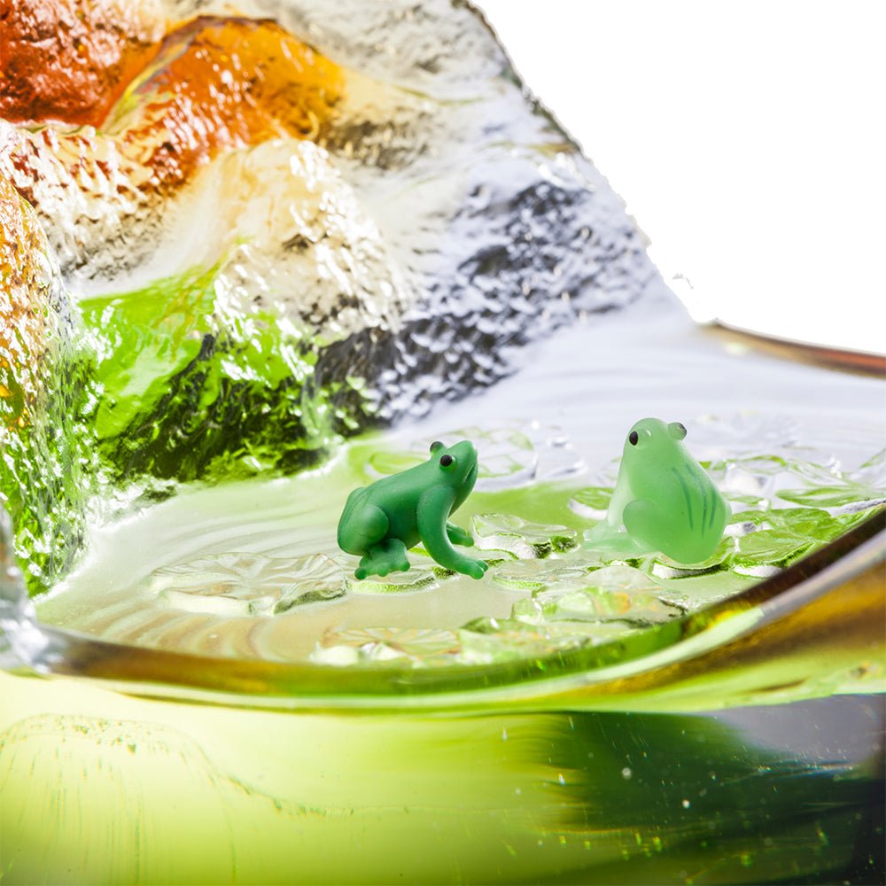 An Idyllic Song (Friendship, Peaceful) - Frogs Figurine - LIULI Crystal Art