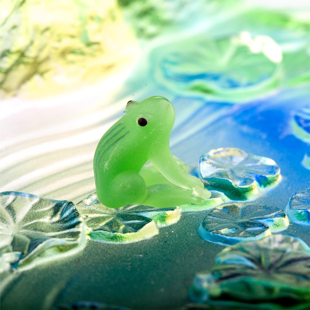 An Idyllic Song (Friendship, Peaceful) - Frogs Figurine - LIULI Crystal Art
