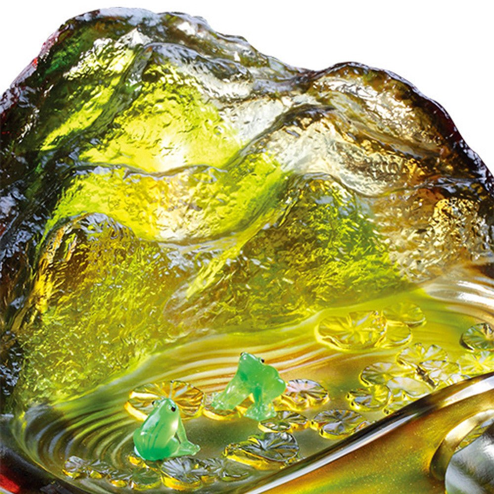 An Idyllic Song (Friendship, Peaceful) - Frogs Figurine - LIULI Crystal Art
