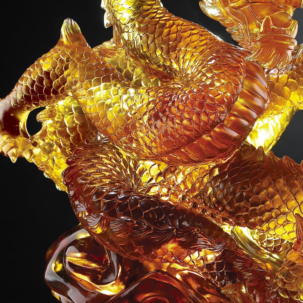 An Overwhelming Force from the East - Dragon of Authority (Artist's collection) - LIULI Crystal Art