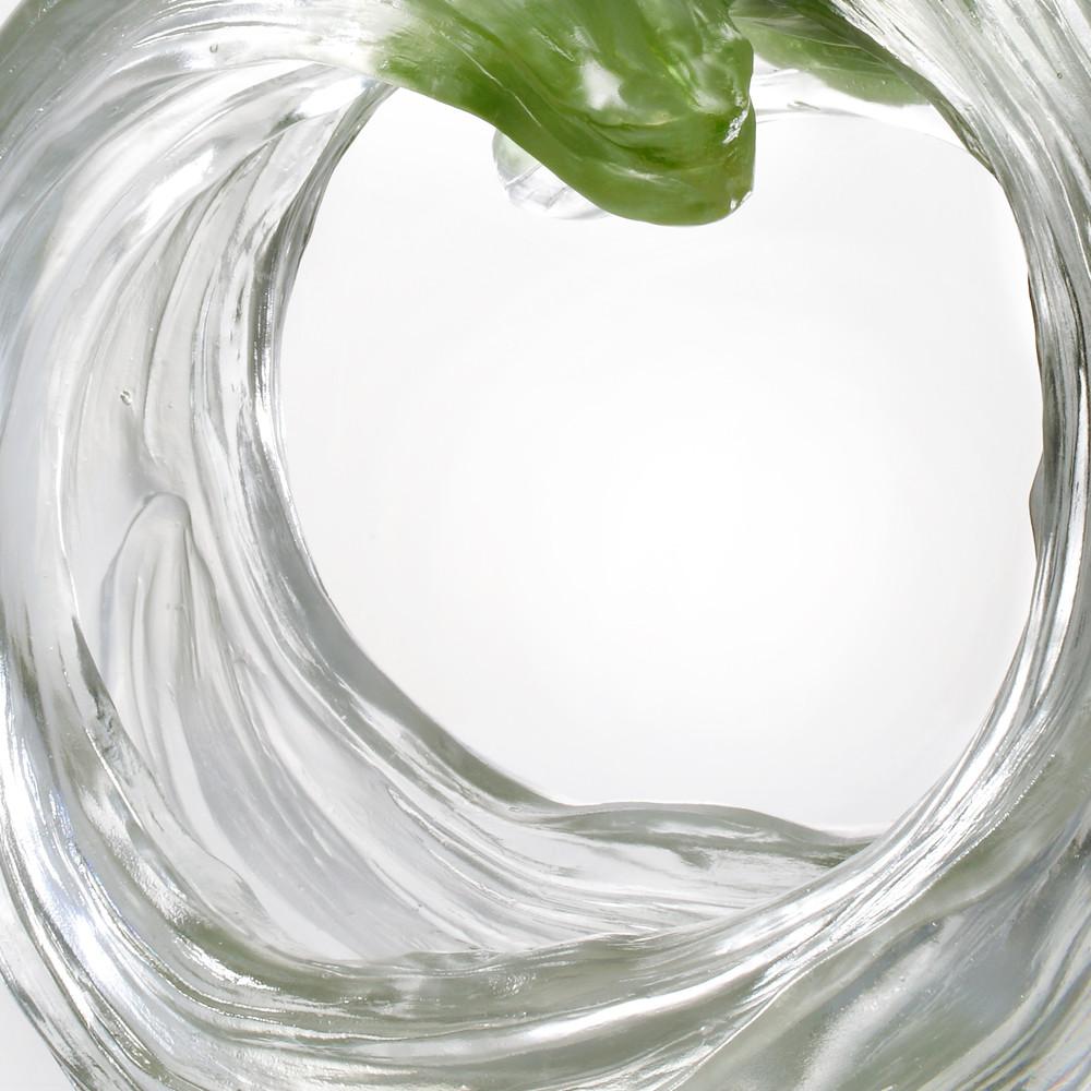 Collector Edition-Crystal Flower, Orchid, A Chinese Liuli Flower, Imminent Spring Dance - LIULI Crystal Art