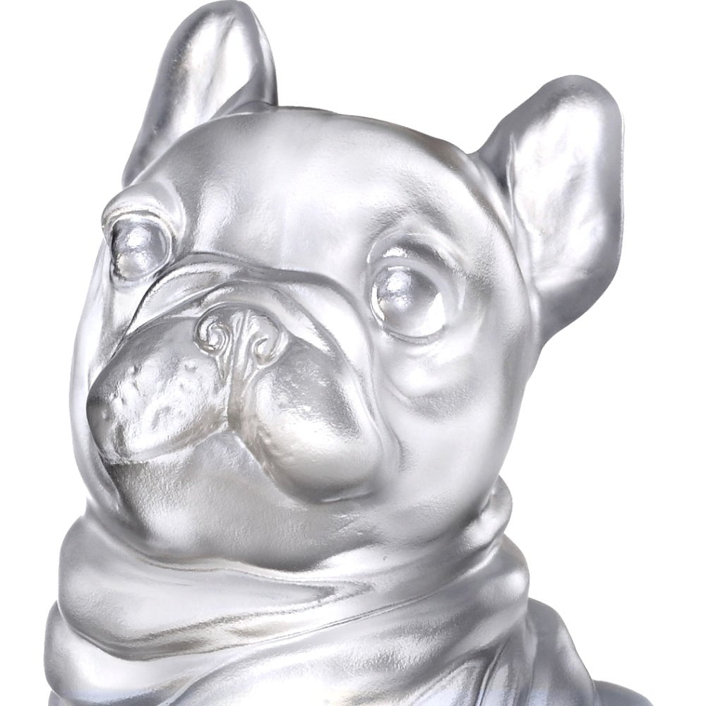 Crystal Animal, Dog, - Heads Up! (Exclusive U.S. Edition with Gilded Peony Display Base) - LIULI Crystal Art