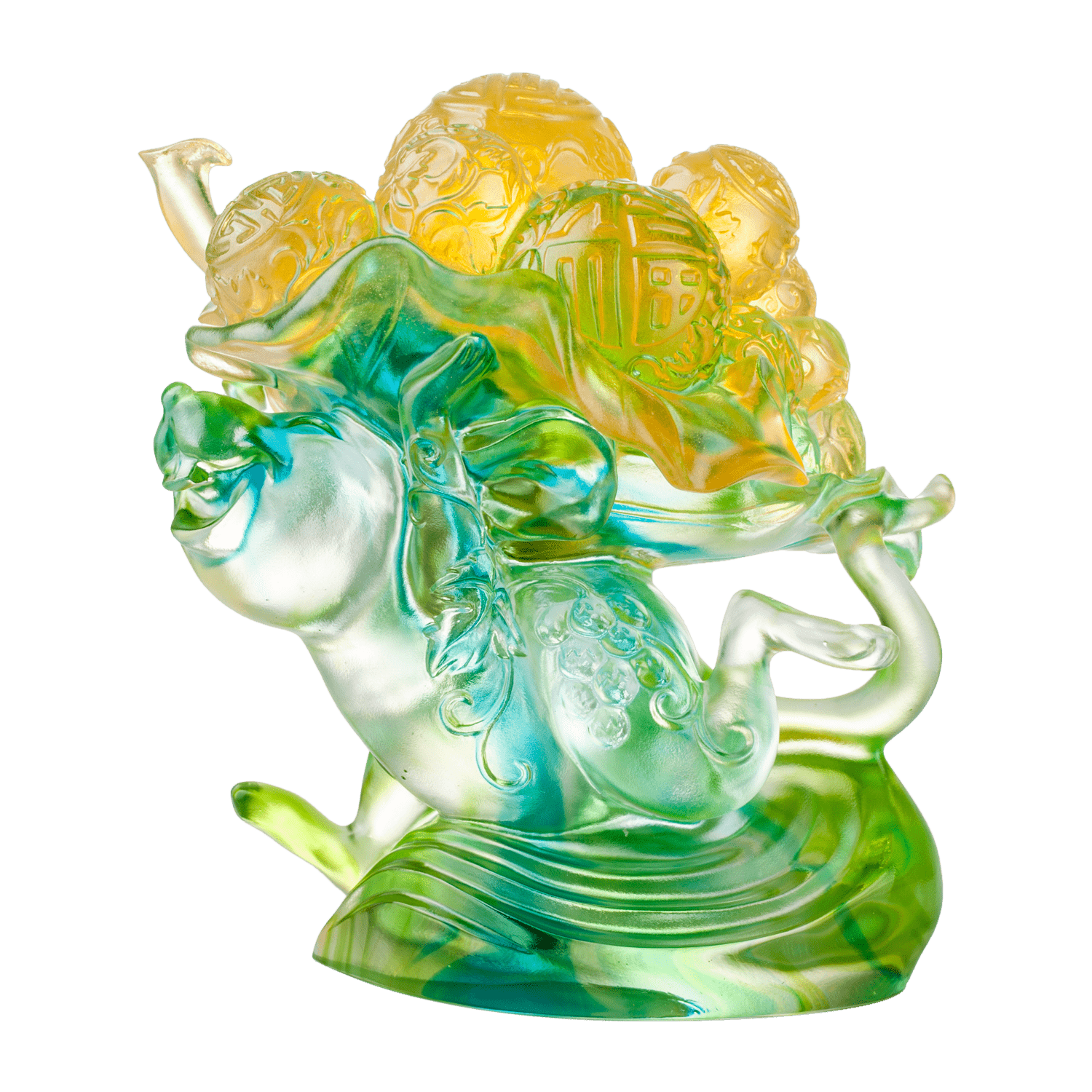 Crystal Animal, Mice, Mouse, Year of the Rat, An Auspicious Delivery - LIULI Crystal Art