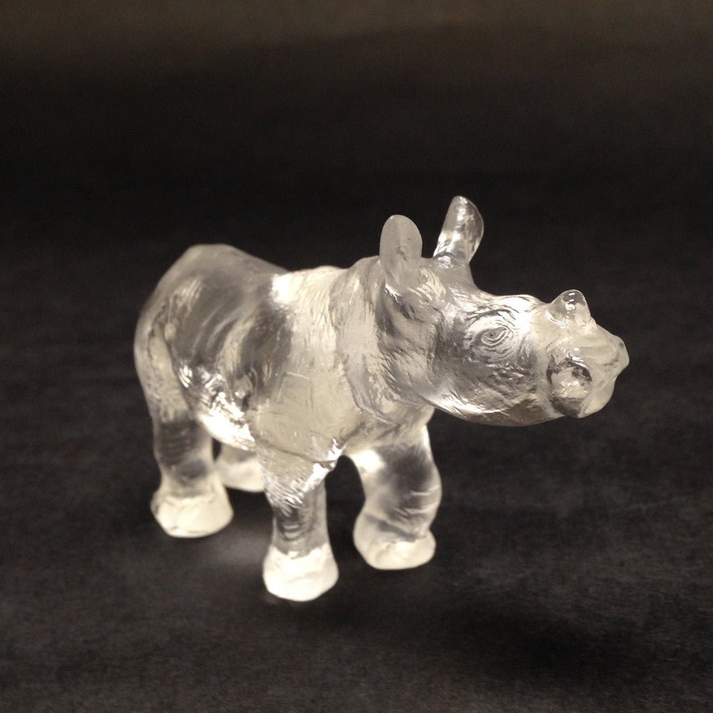 Crystal Animal, Rhino or Rhinoceros, Don’t Scold me (Set of 2pcs) - LIULI Crystal Art