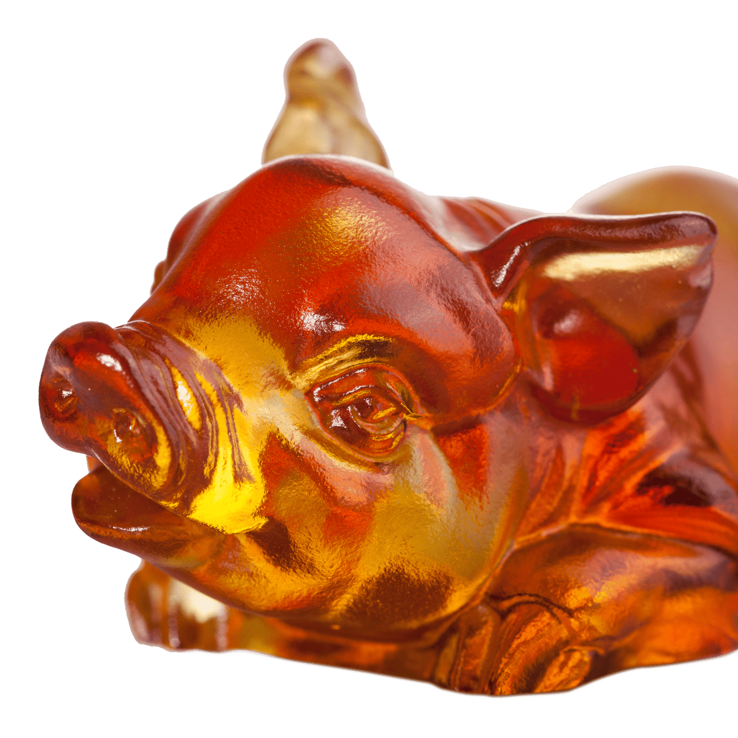 '-- DELETE -- Crystal Animal, Zodiac, Pig, Little Piggy, Fulfills Fully - LIULI Crystal Art