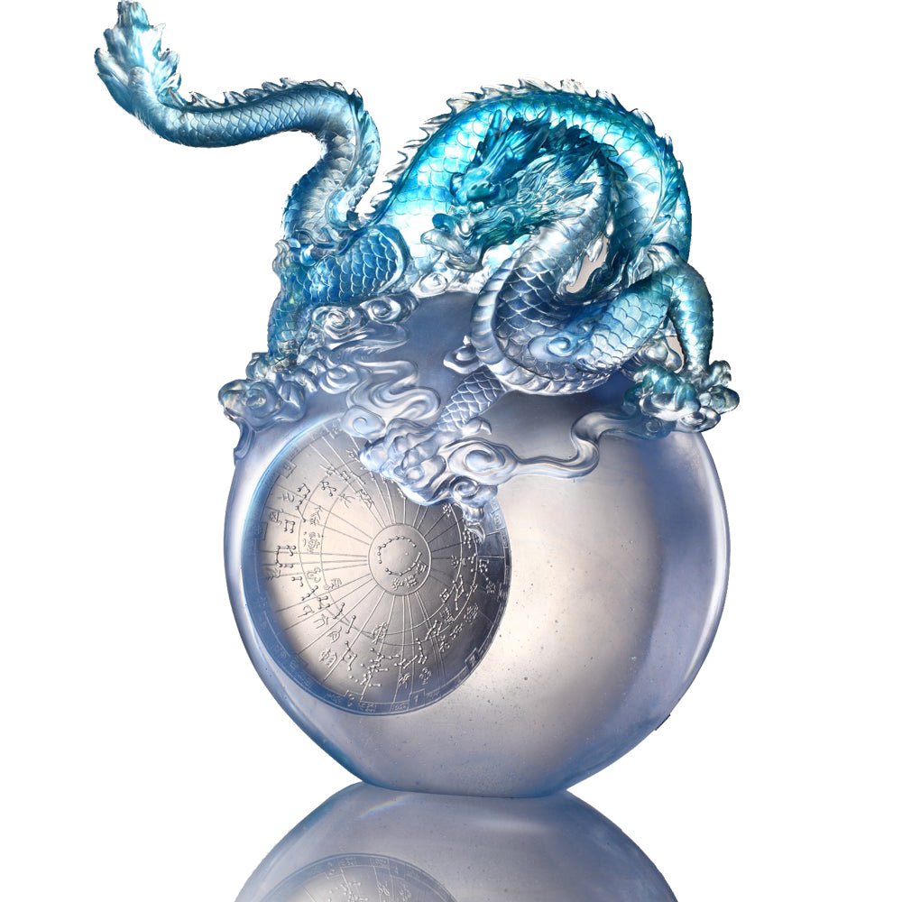 Crystal Art Mythical Dragon, Guardian-Azure Dragon of the East, Rise of the Dragon - LIULI Crystal Art