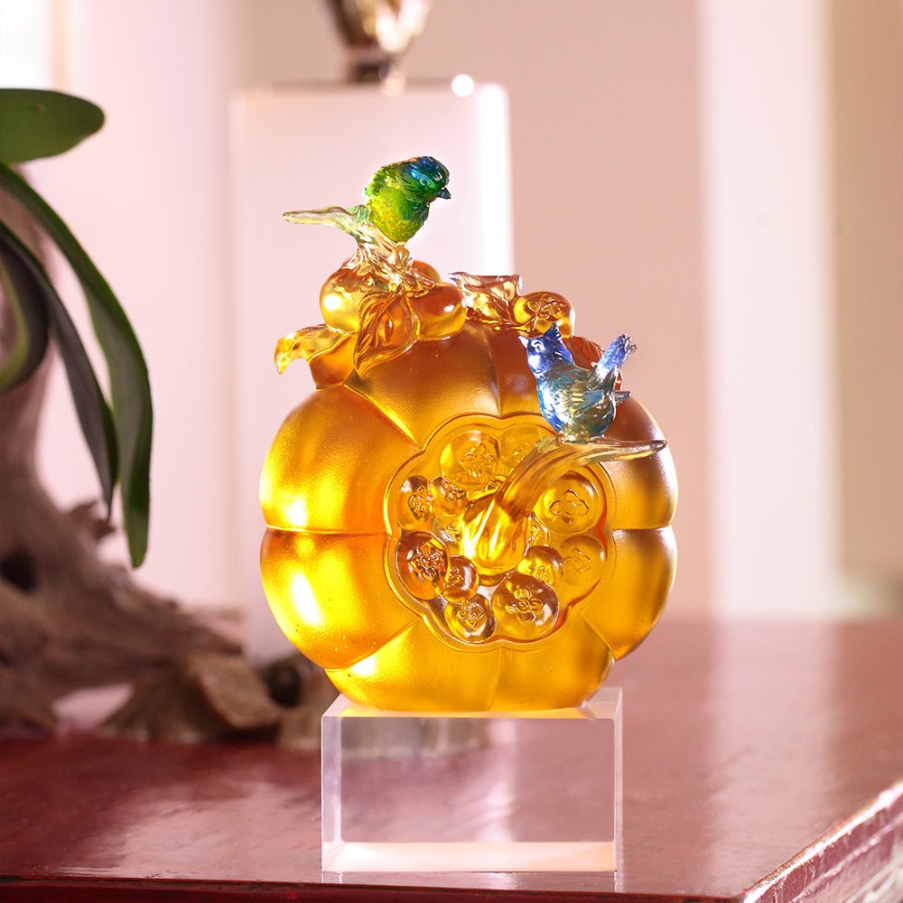 Crystal Bird, Siskin, The Allure of Spring - LIULI Crystal Art