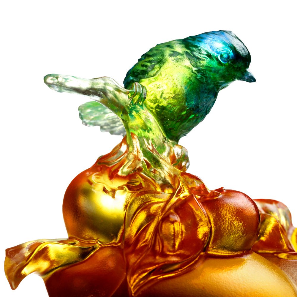 Crystal Bird, Siskin, The Allure of Spring - LIULI Crystal Art