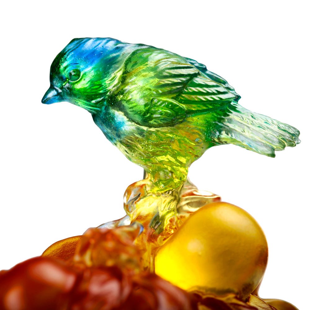 Crystal Bird, Siskin, The Allure of Spring - LIULI Crystal Art