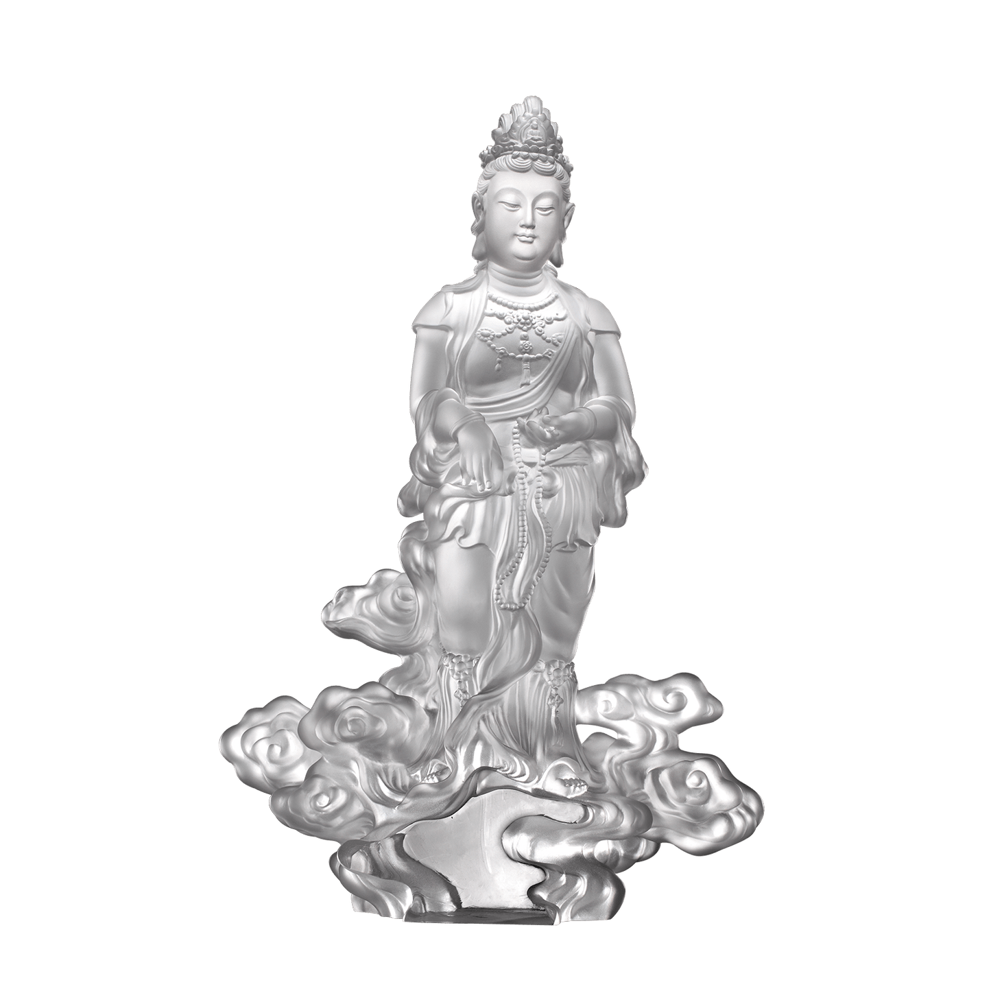 Crystal Buddha, Guanyin, Light Exists Because of Love-Wishes Fulfilled - LIULI Crystal Art