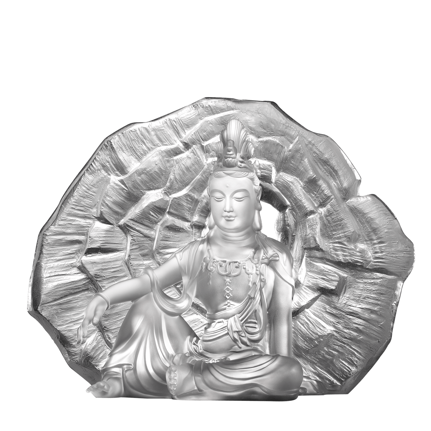 Crystal Buddha, Guanyin, Light Exists Because of Love-Wondrous Illumination - LIULI Crystal Art