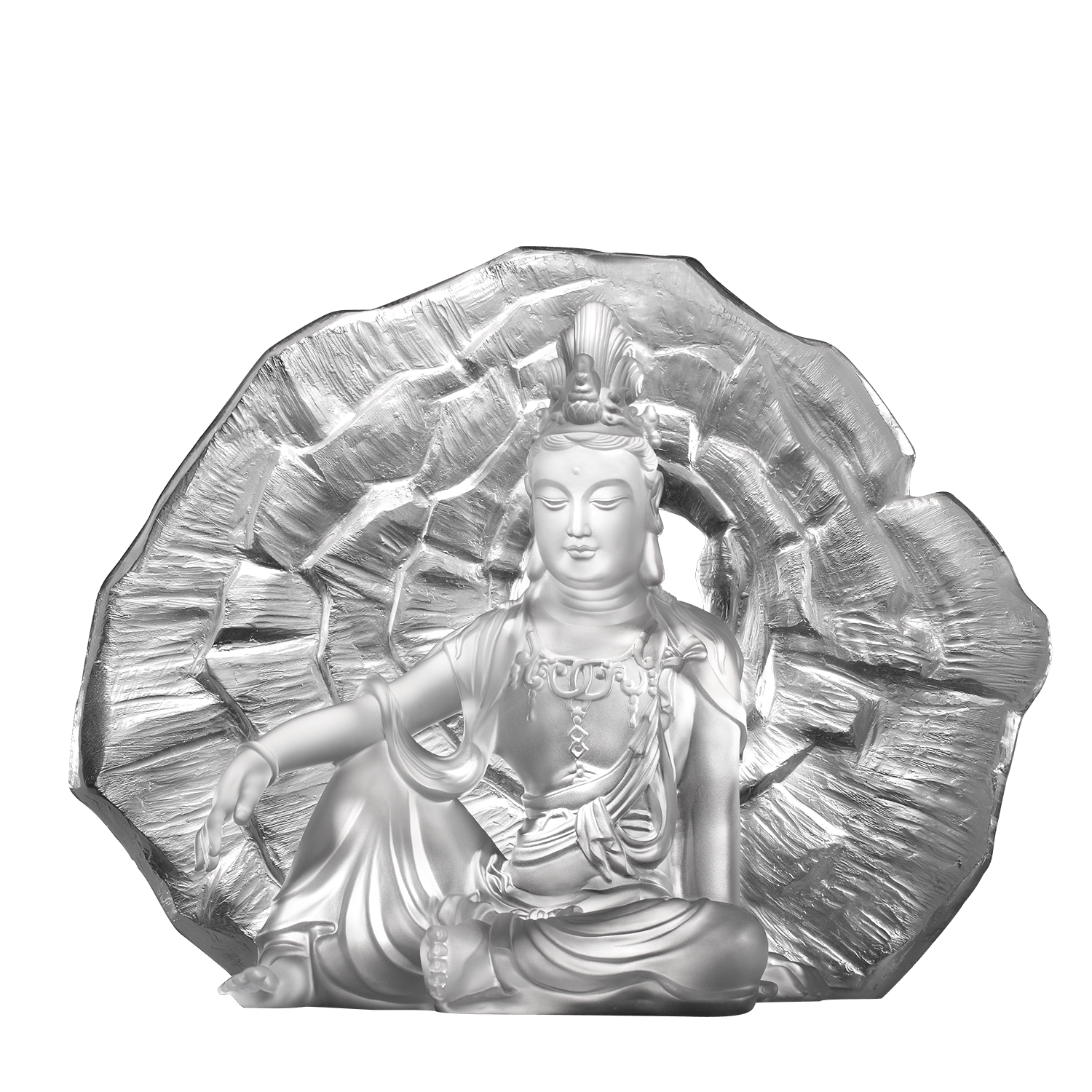 Crystal Buddha, Guanyin, Light Exists Because of Love-Wondrous Illumination - LIULI Crystal Art