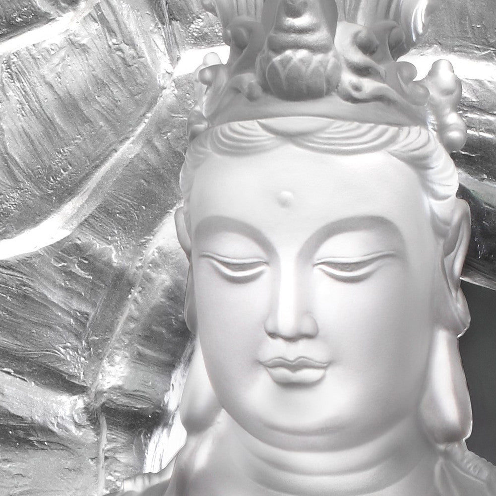 Crystal Buddha, Guanyin, Light Exists Because of Love-Wondrous Illumination - LIULI Crystal Art