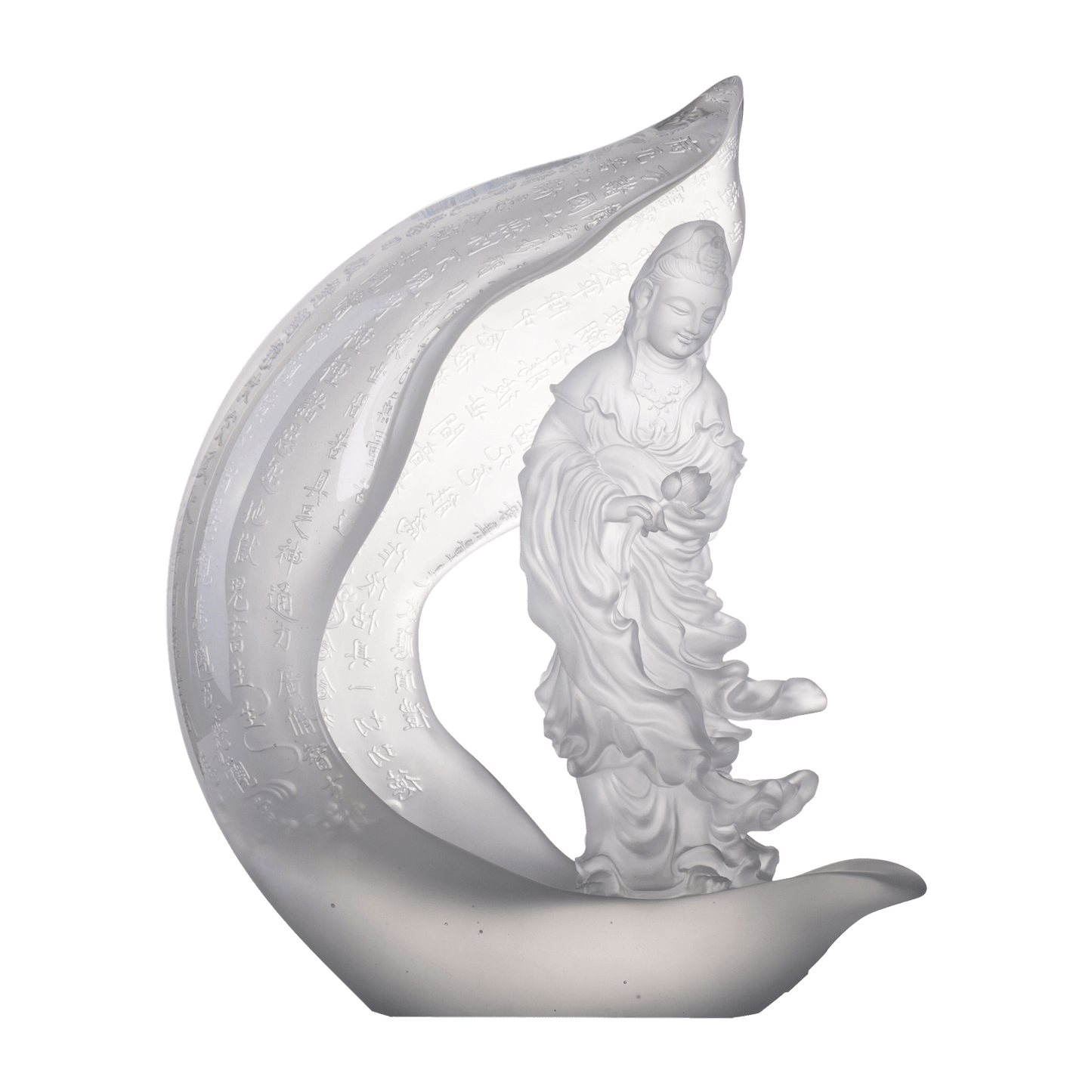 Crystal Buddha, Guanyin, The Lotus - LIULI Crystal Art