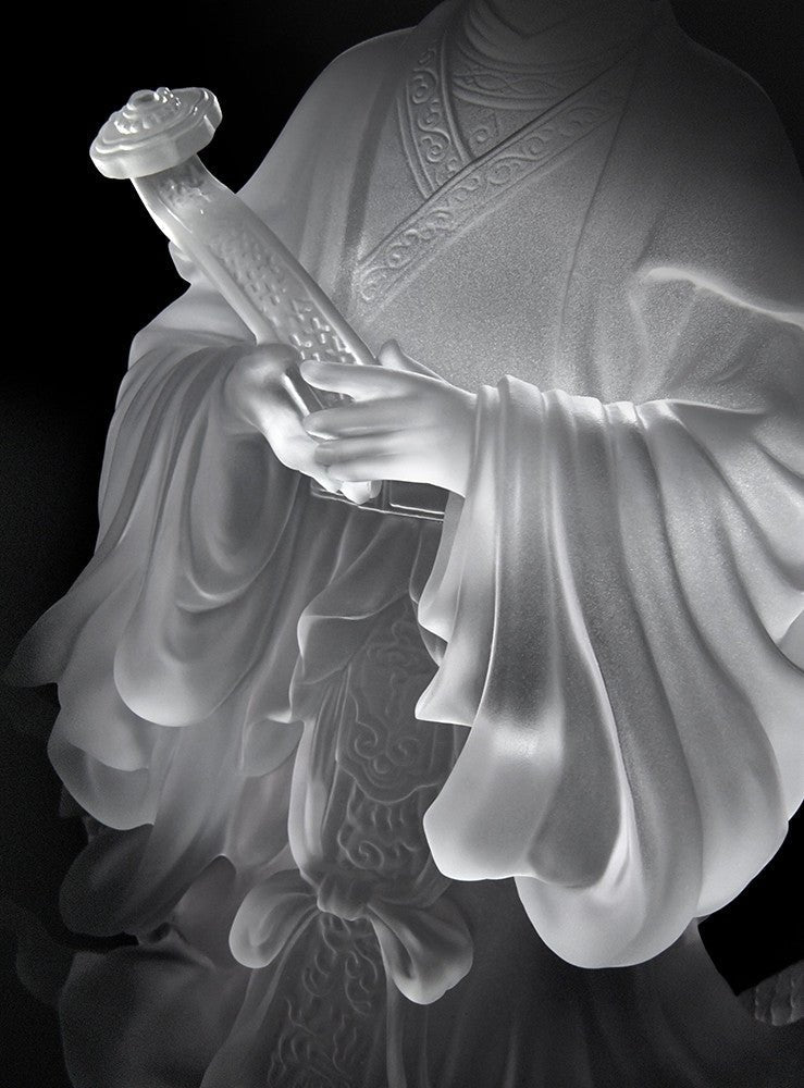 Crystal Buddha, Mazu, Goddess of the Sea, Waves of Benevolent Light - LIULI Crystal Art