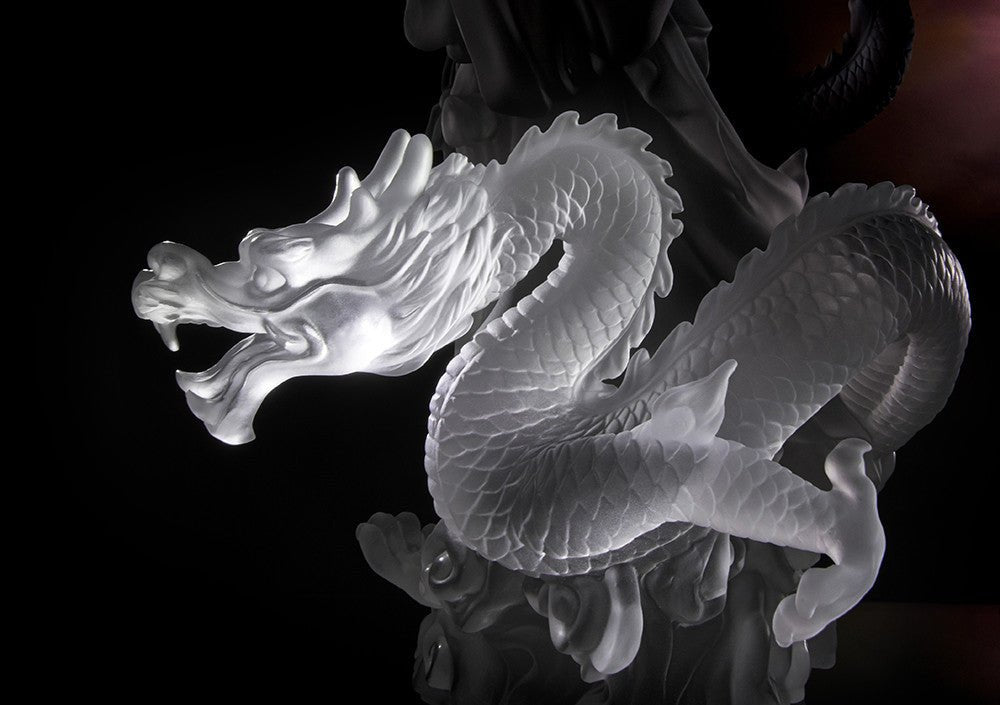 Crystal Buddha, Mazu, Goddess of the Sea, Waves of Benevolent Light - LIULI Crystal Art
