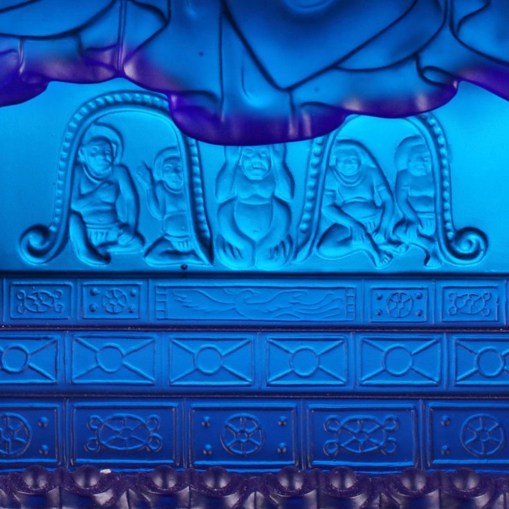 Crystal Buddha, Medicine Buddha, Healing Buddha, Blue Medicine Liuli Buddha - LIULI Crystal Art