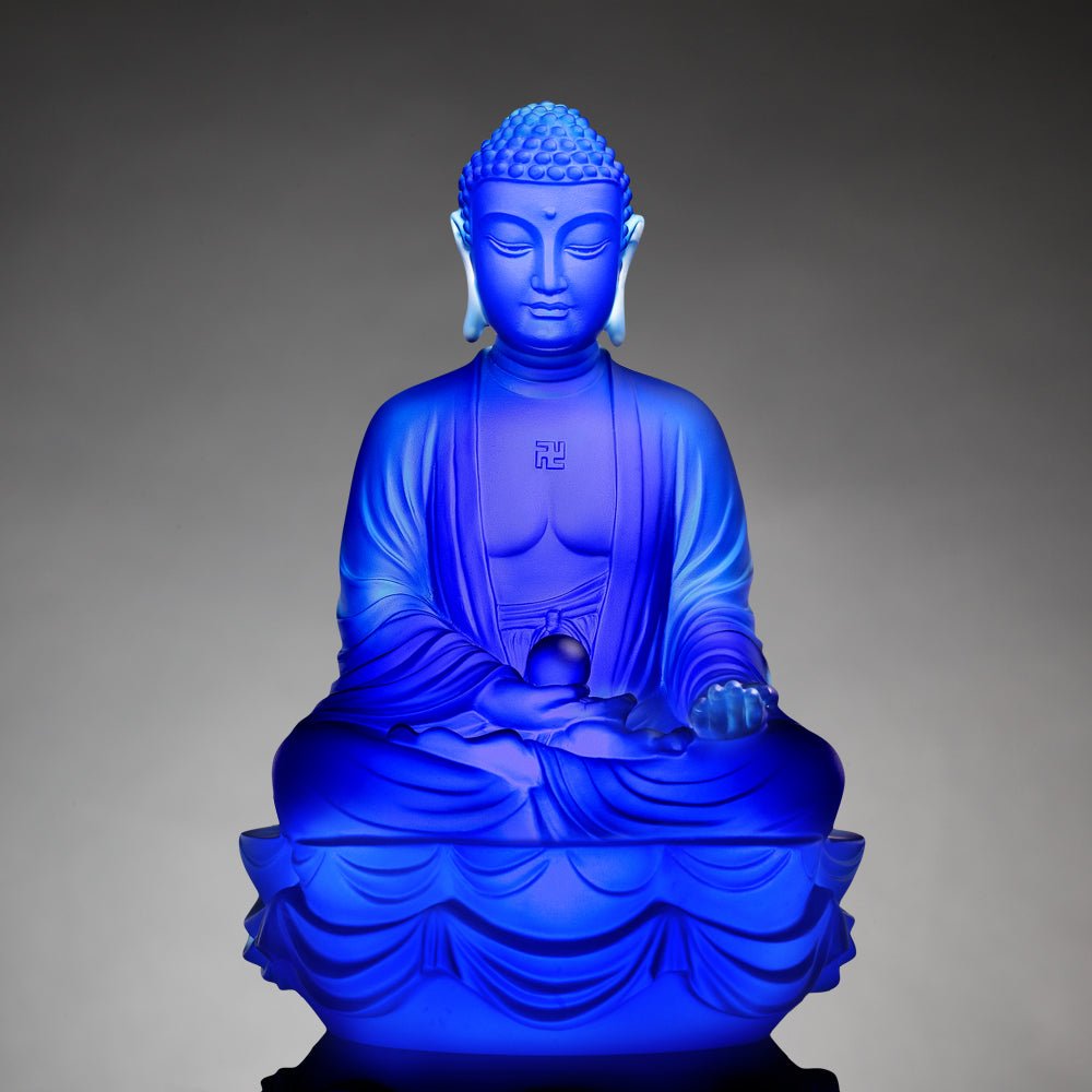 Crystal Buddha, Medicine Buddha, Present Mindfulness - LIULI Crystal Art